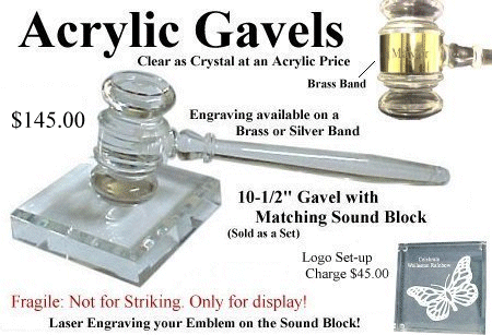Acrylic Gavels
