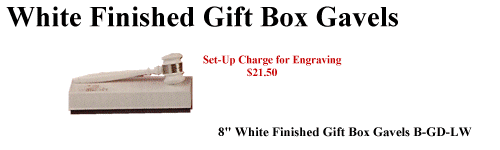 Gift Box White Finished Gavels