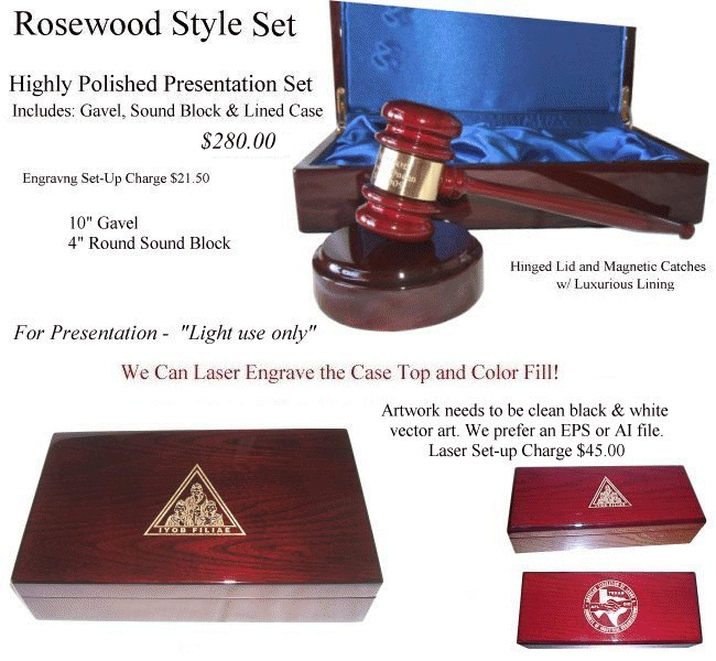 Rosewood Style Gavels