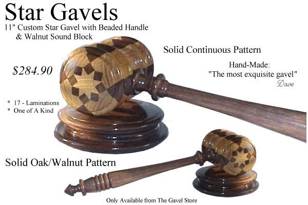 Custom Star Gavels