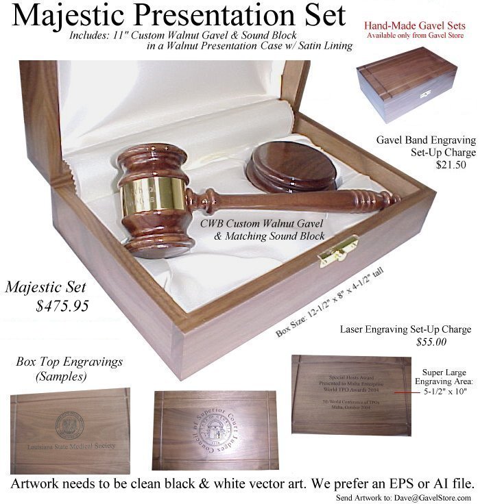 Custom Majestic Gavel Sets