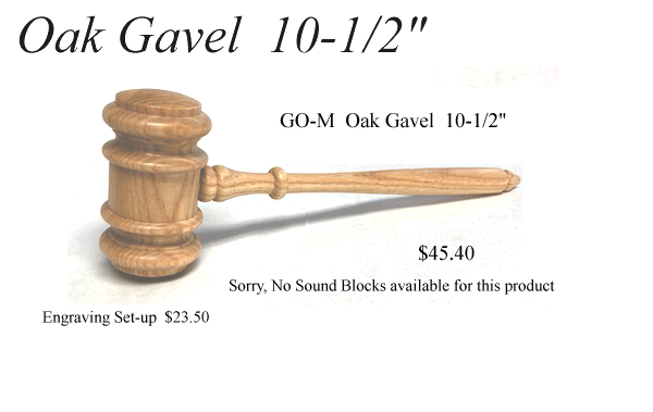 Traditional Oak Gavel