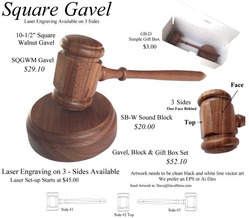 Square Gavels